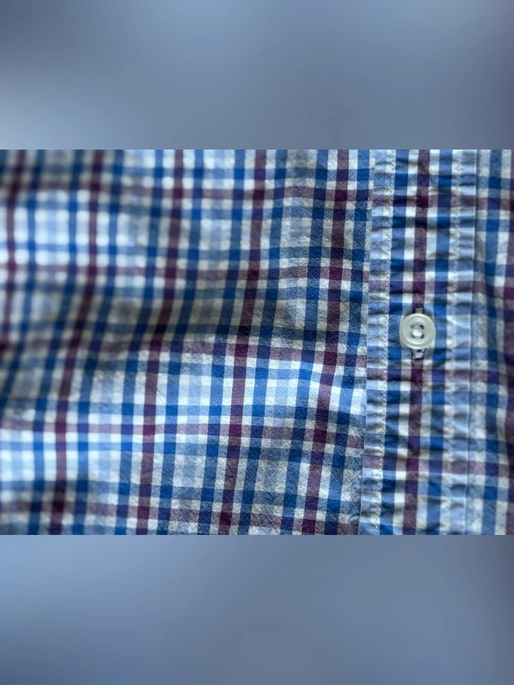 J Crew classic flex washed 98% cotton plaid button down size L